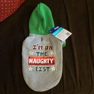 NWT Darling Naughty/Nice dog sweatshirt!  Never worn.